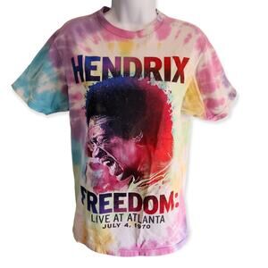 Jimi Hendrix Freedom Live at Atlanta Tour T-Shirt Tie-dye Size Small